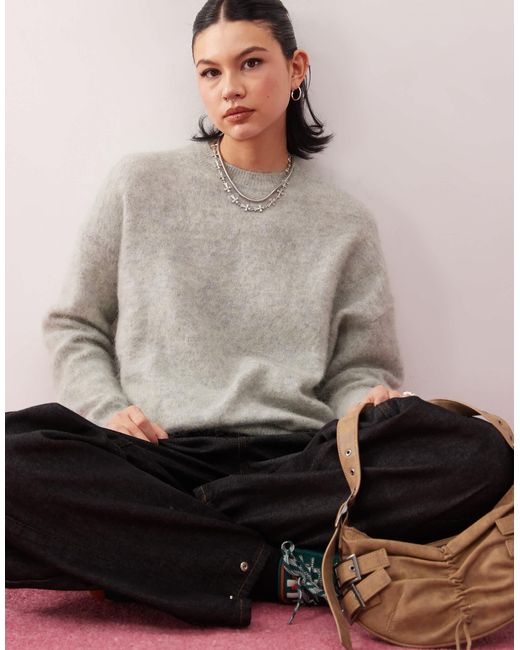 Weekday Gray – eneka – pullover aus hochwertigem mohair-wollmix