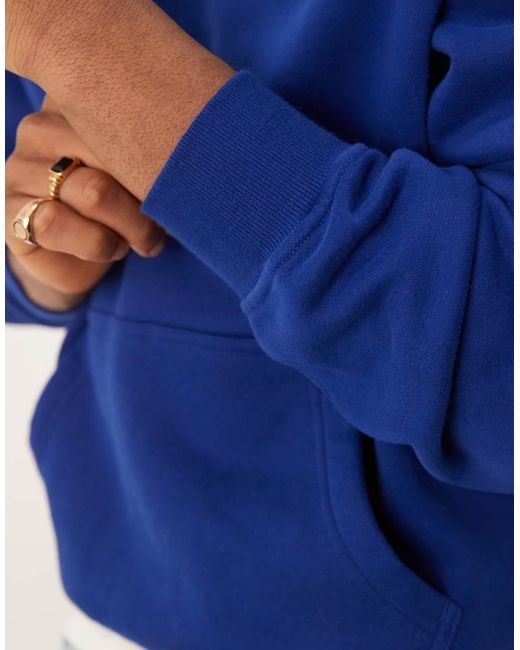 Abercrombie & Fitch Blue Essentials Hoodie Washed for men
