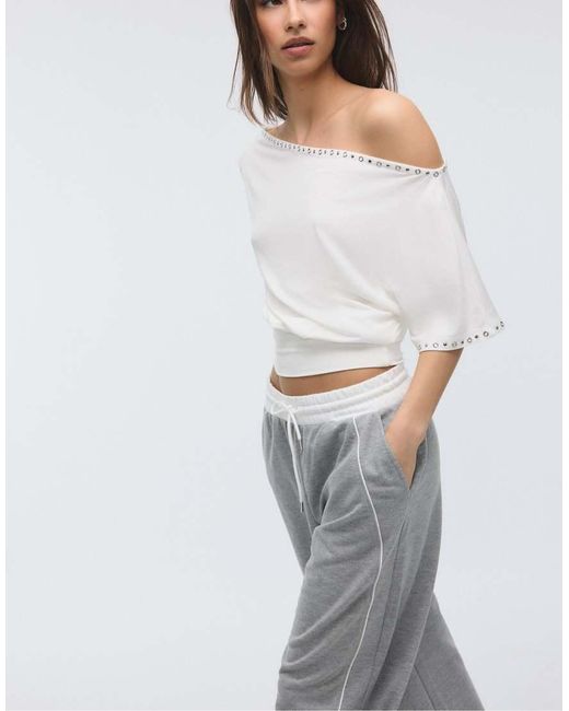Stradivarius Gray jogger Trousers With Stoppers