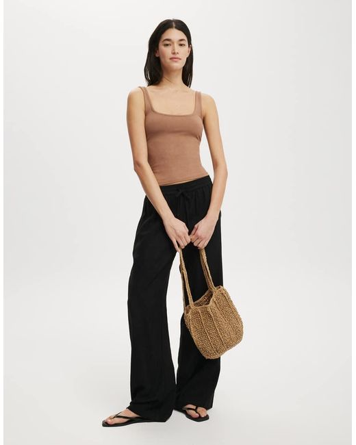Cotton On Black All Day Square Neck Tank