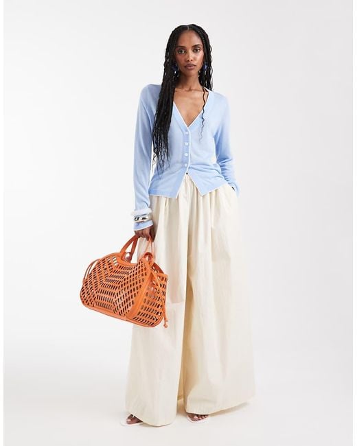 ASOS Blue Double Layered Cardigan