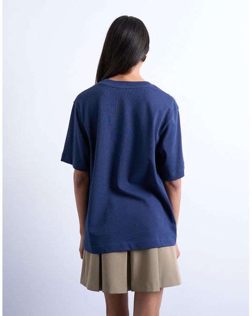 TOPSHOP Blue Premium Basic Short Sleeve Tee
