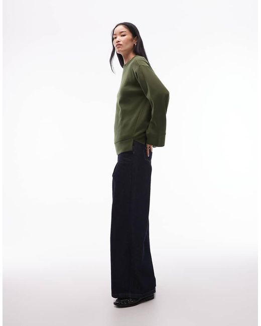 ASOS Green Supersoft Split Hem Sweatshirt