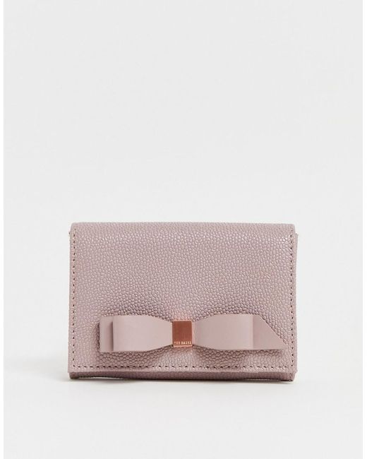Ted Baker Pink Leonyy Bow Flap Mini Ladies' Wallet