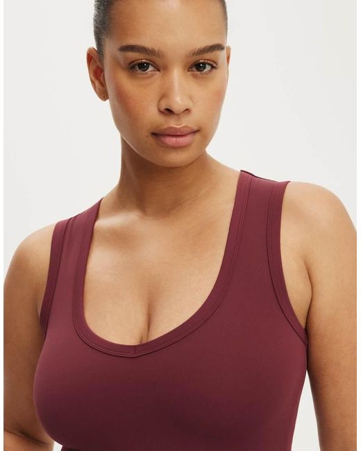 Cotton On Red Hold Me V Neck Tank