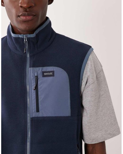 Regatta Blue Full Zip Frankie Fleece Bodywarmer for men