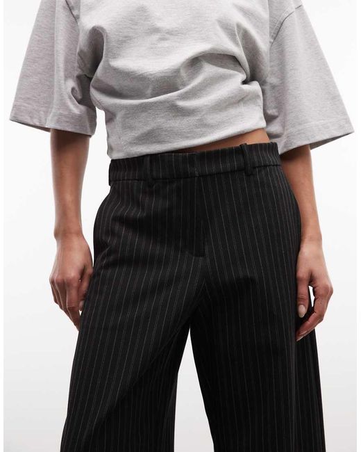 Weekday Gray Wide Leg Tailored Pants