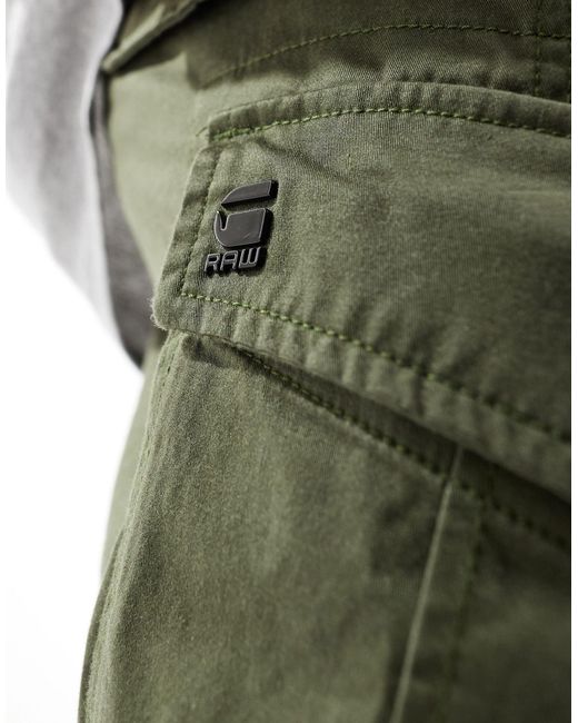 G-Star RAW Green Rovic 3d Regular Tapered Cargo Trousers for men