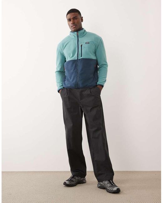 Regatta Blue Frankie Colour Block Full Zip Fleece for men