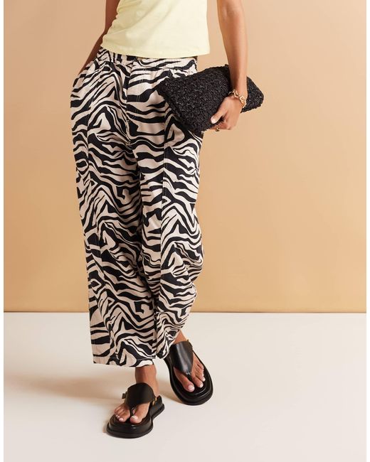 ASOS Natural Laundered Barrel Leg Pants