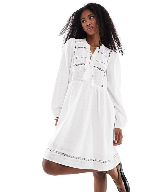 Accessorize White Long Sleeve Kaftan