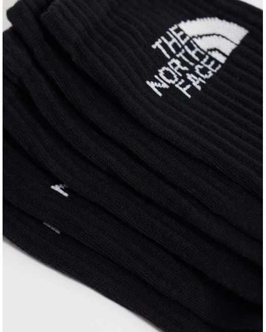 The North Face Black Everday Standard 3 Pack Crew Sock