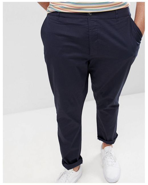 navy tapered chinos