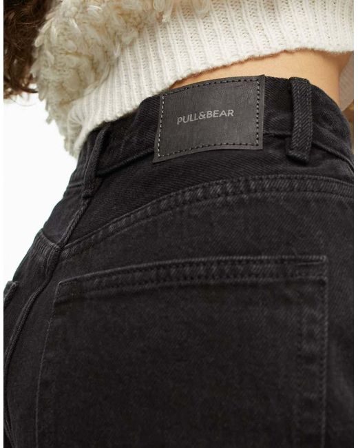 Pull&Bear White Petite High Waisted Mom Jean