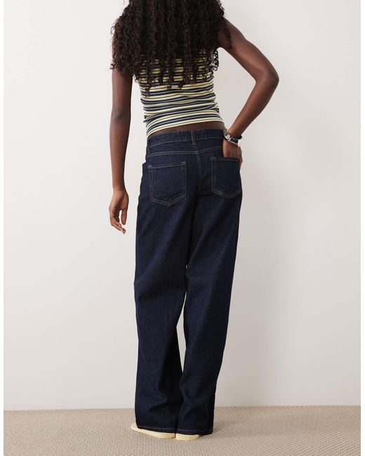 Jdy Blue Ruby jeans mit mittlerer leibhöhe und weitem bein
