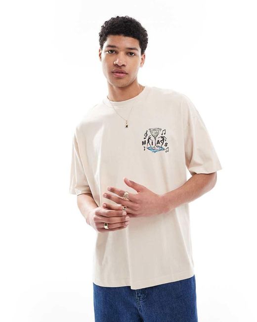 ASOS White Oversized T-shirt With Margarita Graphic for men