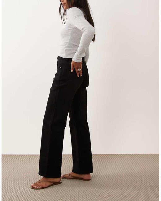 ASOS White Asos Design Petite Comfort Stretch Straight Leg Jean