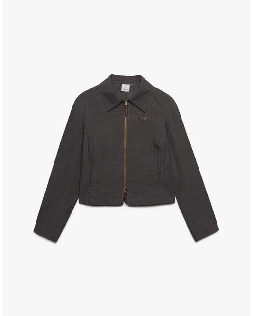 Bench x Superdry & Co Blue Double Zip Collar Ripstop Jacket