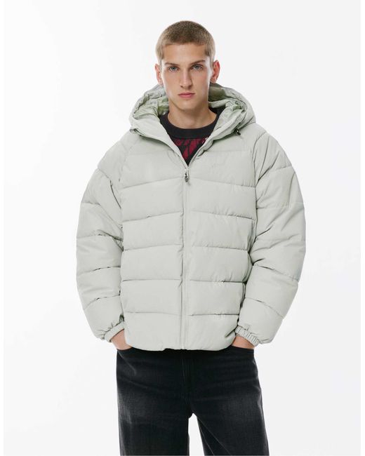 Stwd - doudoune à capuche - pâle Pull&Bear pour homme en coloris Gray
