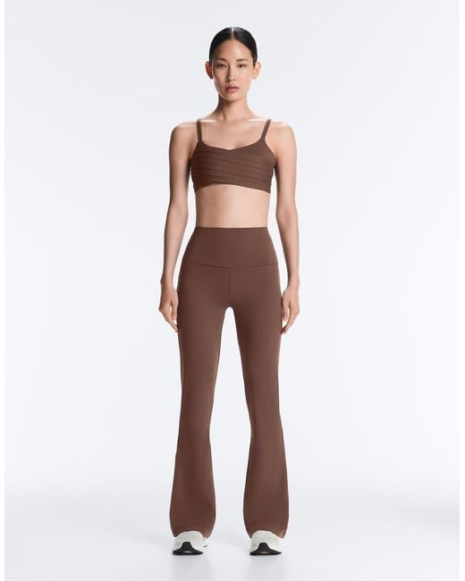 Oysho White Comfortlux High-rise Flare Trousers