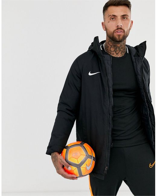 Nike football academy padded parka in black hotsell