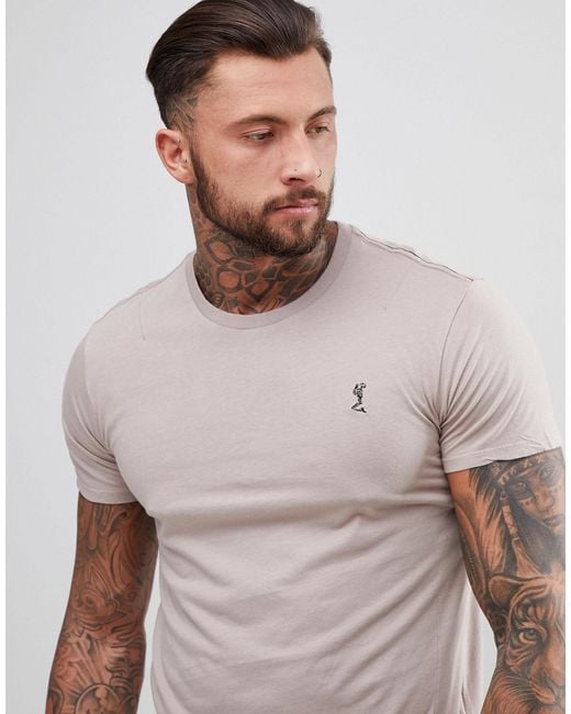 mens grey longline t shirt