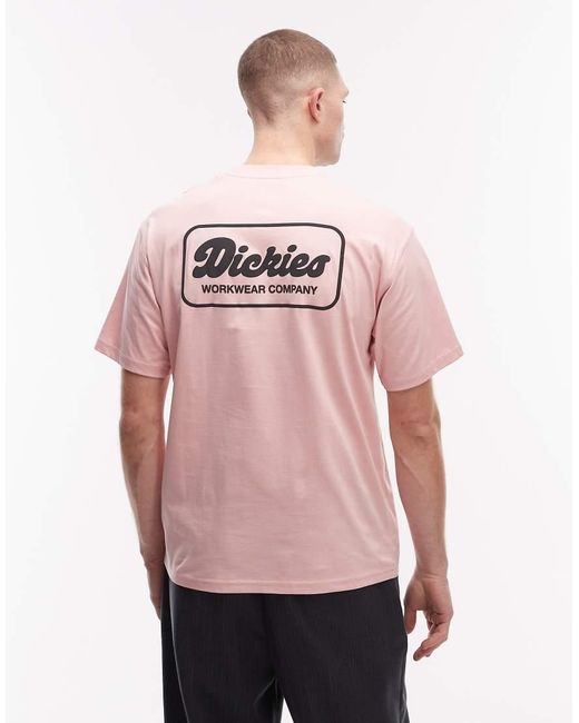Dickies Pink Lewistown Backprint T-shirt for men