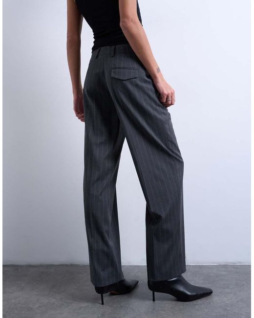 TOPSHOP Blue Co Ord Mensy Pinstripe Trouser
