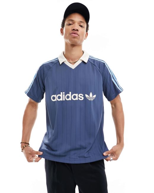 ❗️値下げ【/アディダス】 STRIPE JERSEY Tee adidas Originals Stripe Jersey in Blue for Men | Lyst Canada