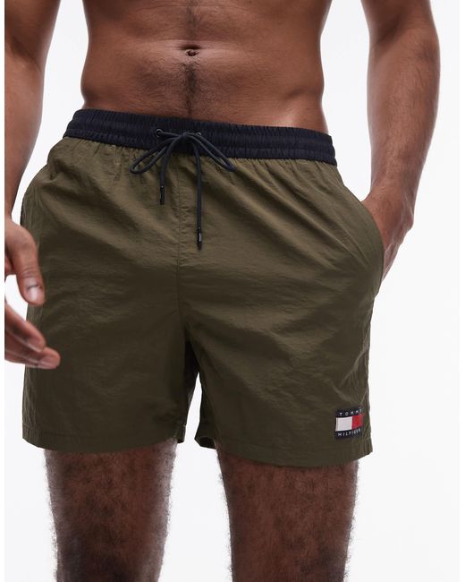 Tommy Hilfiger White Drawstring Swim Shorts for men