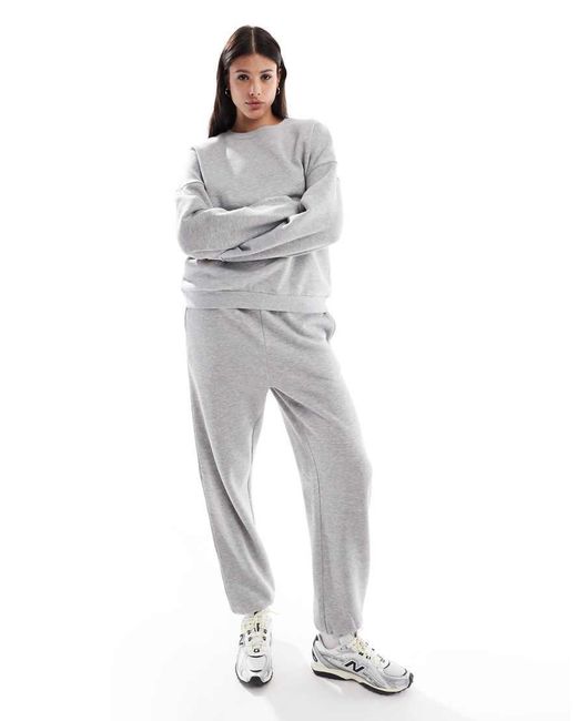 Vero Moda Gray Oversized Sweatshirt Co-ord