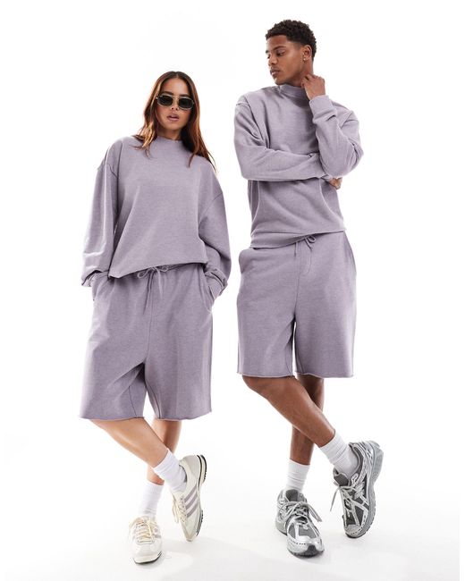 ASOS Purple Unisex Oversized Co-ord Shorts