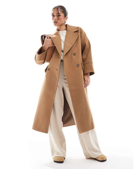 Stradivarius Brown Oversized Coat
