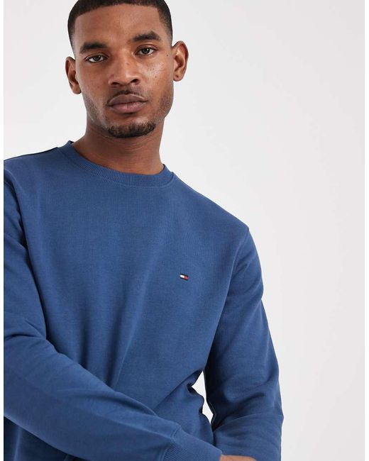 Tommy Hilfiger Blue Essential Crewneck Sweatshirt for men