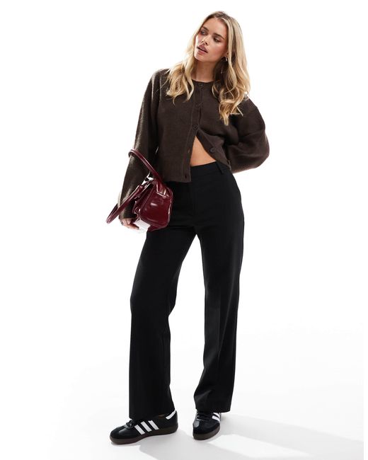 ASOS Black Petite Tailored Slim Straight Trousers