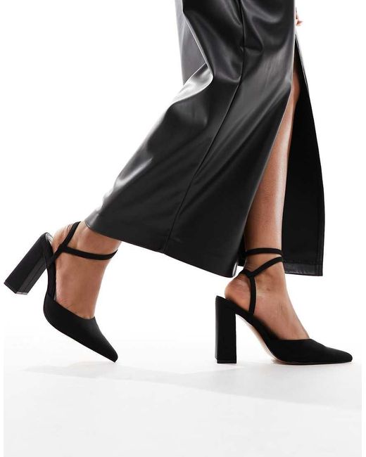 ASOS Black Paige High Block Heels
