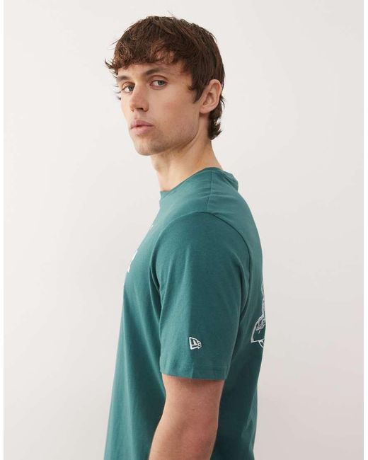 KTZ Green La Dodgers Graphic Regular Fit T-Shirt With Back Print for men