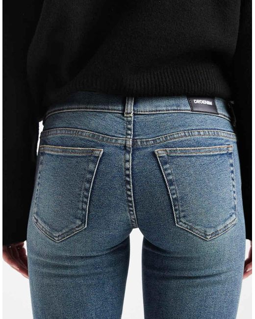 Dr Denim Tall Black Kily Low Waist Bootcut Jeans