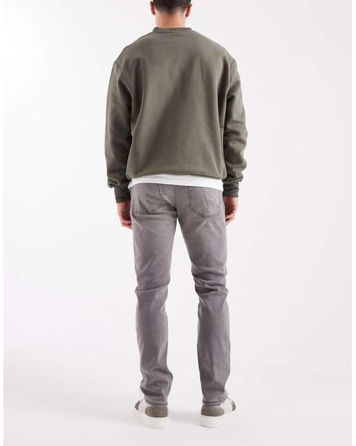 Only & Sons Gray Weft Regular Fit Jeans for men