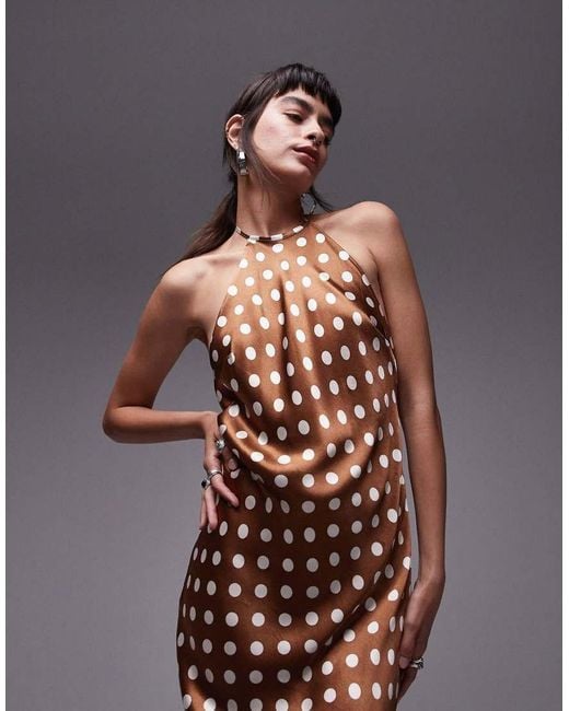 brown polka dot dress topshop Organic Corduroy Ruffle Jumper