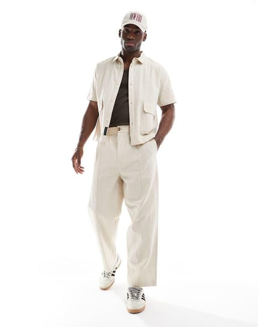 Pantalones Holgados Con Bordados Cornely De Lino De (Parte De Un Conjunto)-Neutro Native Youth de hombre de color Natural