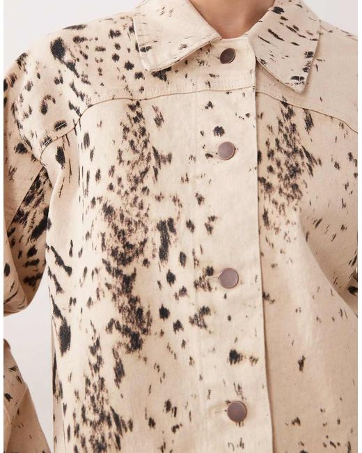 Vila Natural Print Denim Jacket