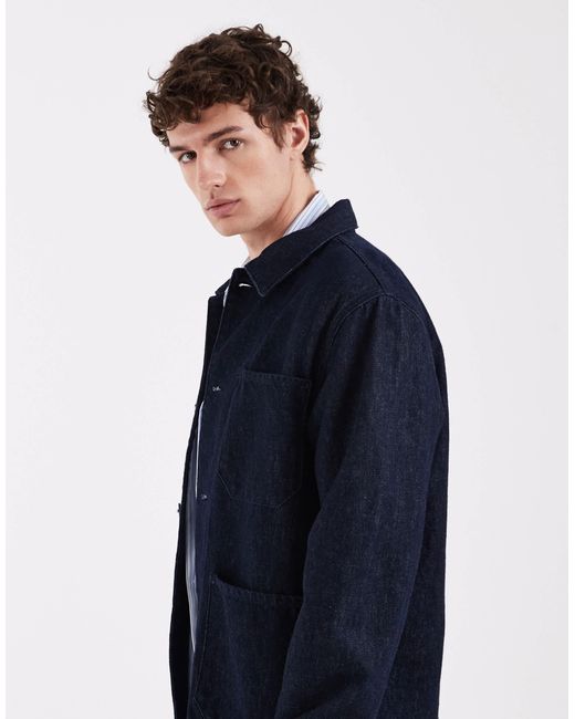 SELECTED Blue Denim Jacket for men