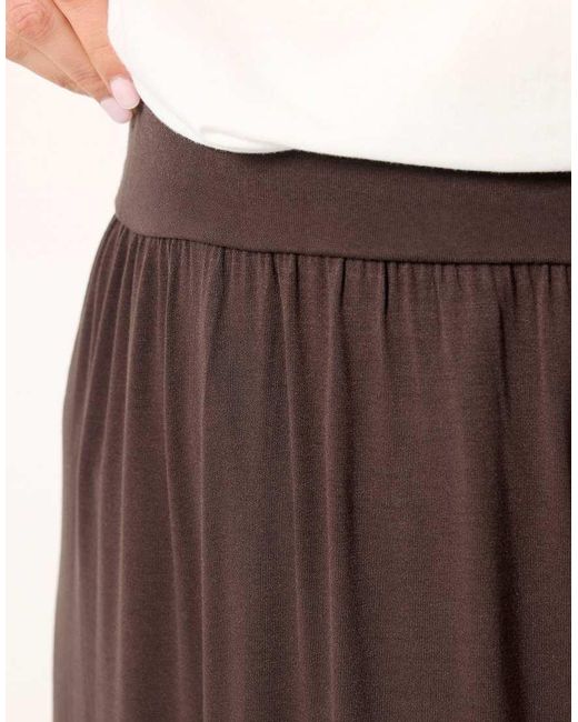 Long Tall Sally Brown Jersey Maxi Skirt
