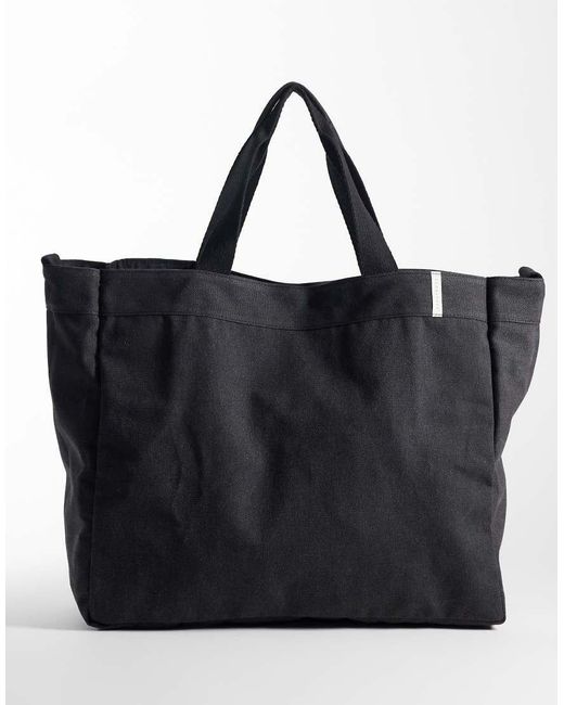 Jack & Jones Black Canvas Tote Bag for men