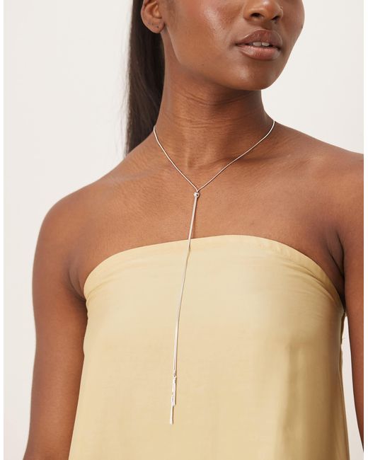 Orelia Natural Slider Tassel Necklace