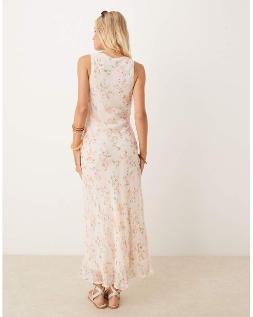 Mango Natural Cowl Neck Midi Dress