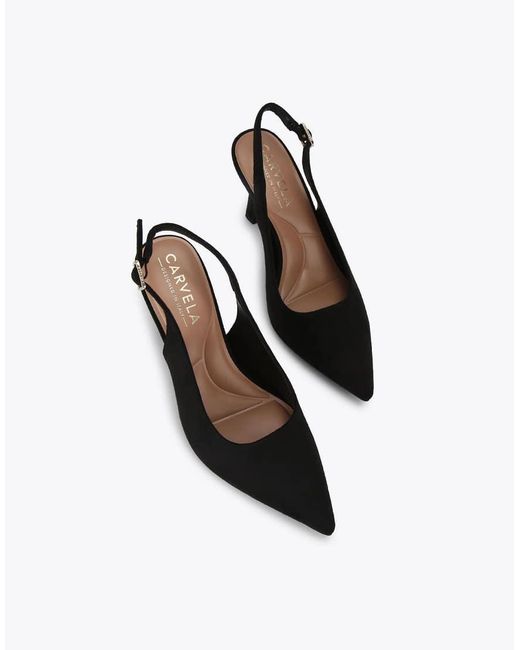 Carvela Kurt Geiger White Corletta Sling Court Heeled Shoes