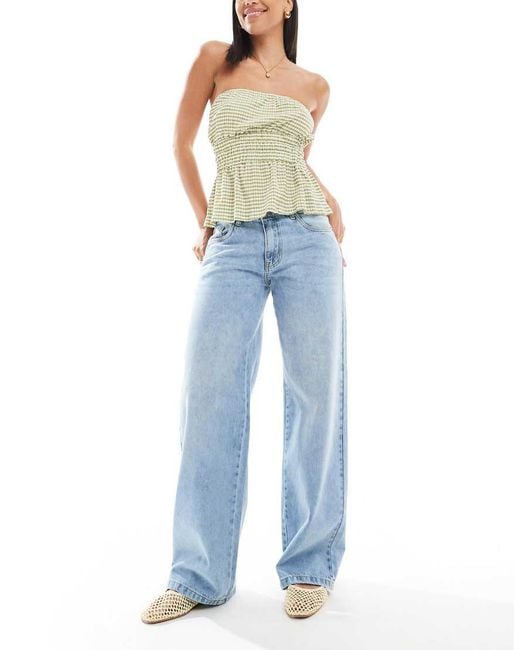 Daisy Street Blue Low Rise Boyfriend Jeans