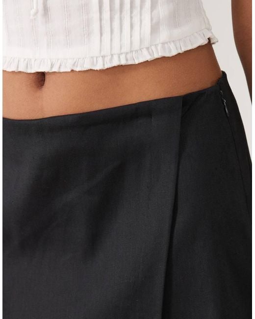 Mango Gray Linen Mix Mini Skort